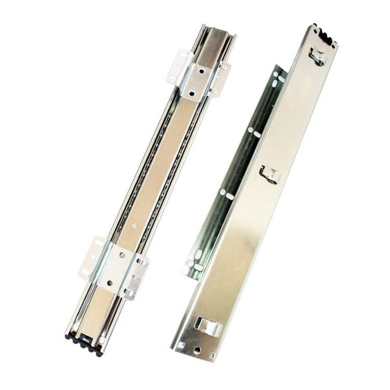 厨房橱柜不锈钢拉蓝轨道碗柜侧装阻尼滑道调味篮拉篮16寸缓冲滑轨