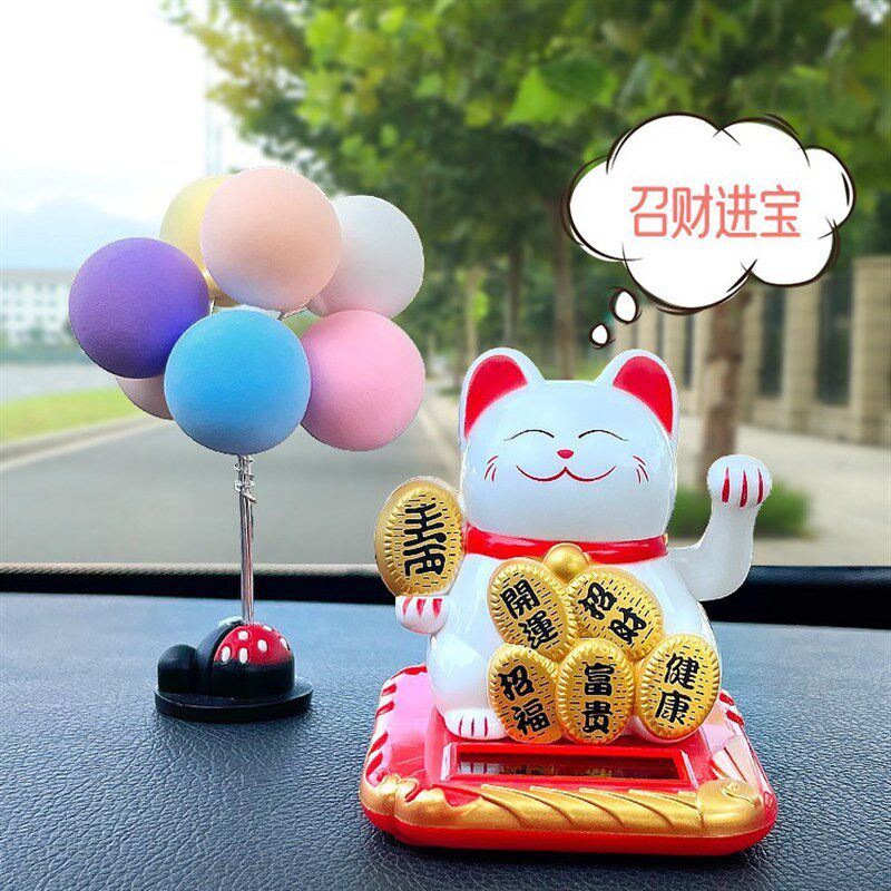 太阳能摇摆猫汽车摆件车上x装饰品汽车内饰品摆件车载新车装饰