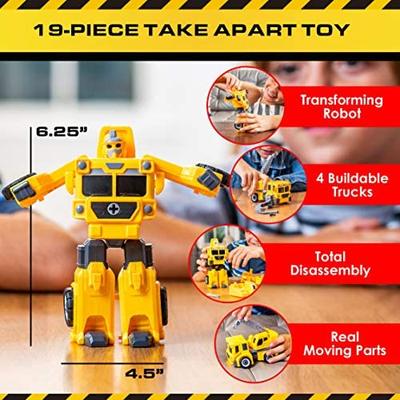 推荐USA Toyz Truck Bots Construction Truck Robots for Kids -