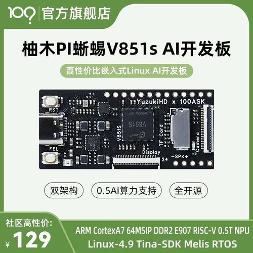 柚木PI韦东山高性能嵌入式Linux AI开发板 自带NPU算力 V851s芯片