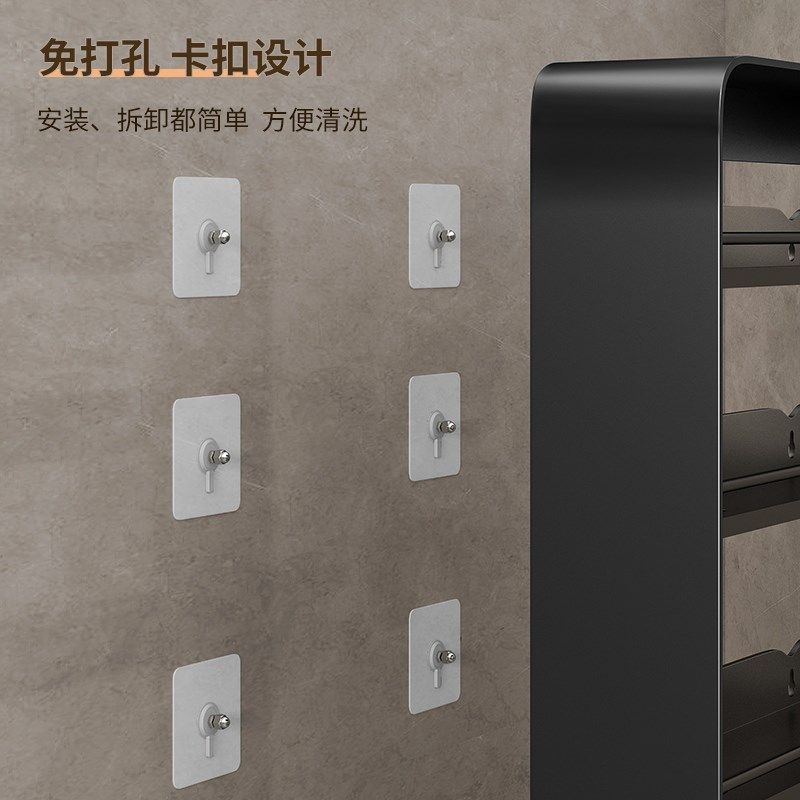 卫生间墙上置物架浴室厕所洗漱台护肤品壁挂式免打孔洗澡间摆放架