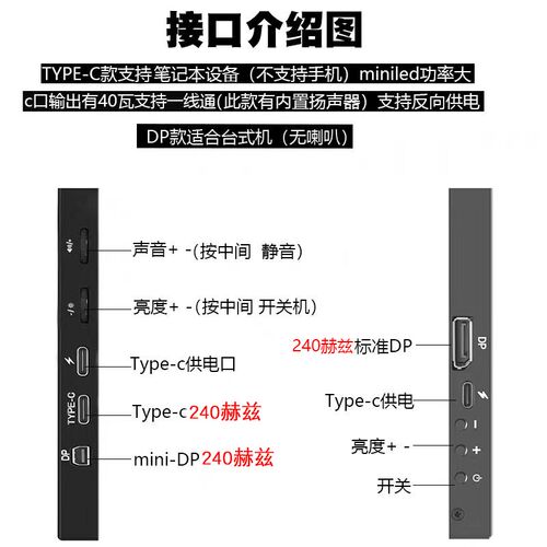 18寸MINILED便携显示器240HZ笔记本电脑外接扩展分屏电竞便捷屏