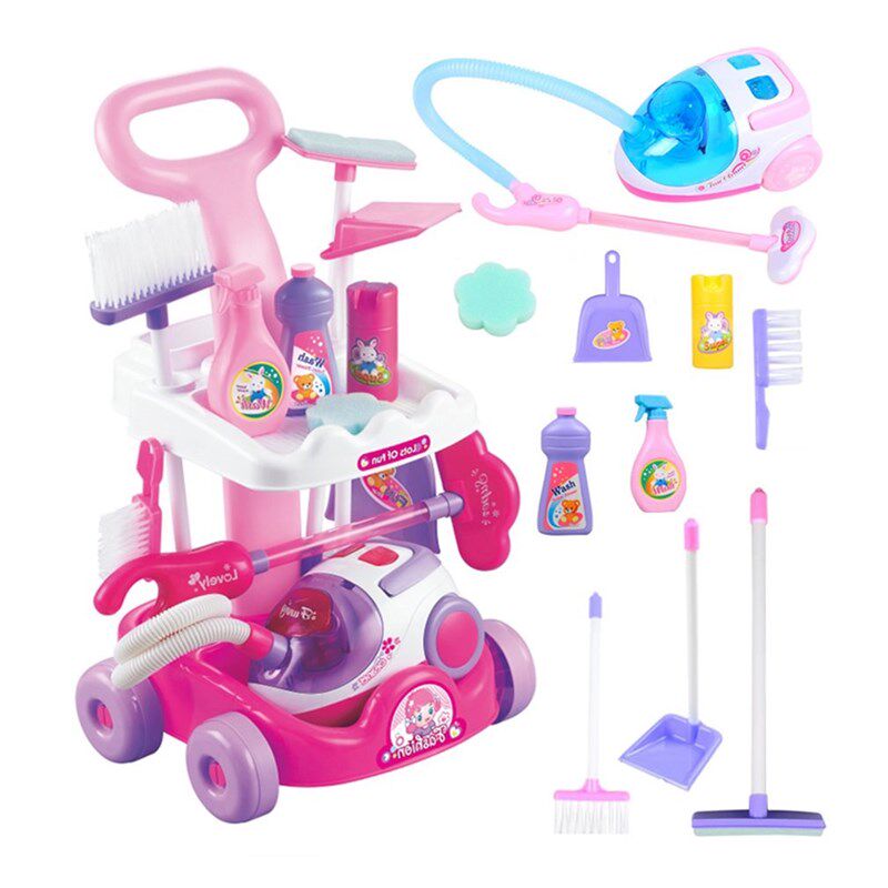 Gardening Trolley Simulation Vacuum Repair Kids Cleaning Set