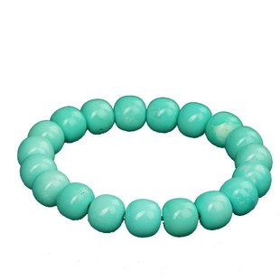 天然绿松手串男女款原矿松石手链湖北十堰高瓷高蓝小珠款老形珠