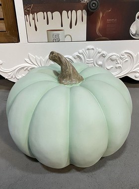 乡村田园彩色复古镂空发光仿木刻南瓜女巫万圣节场景装扮摆件装饰