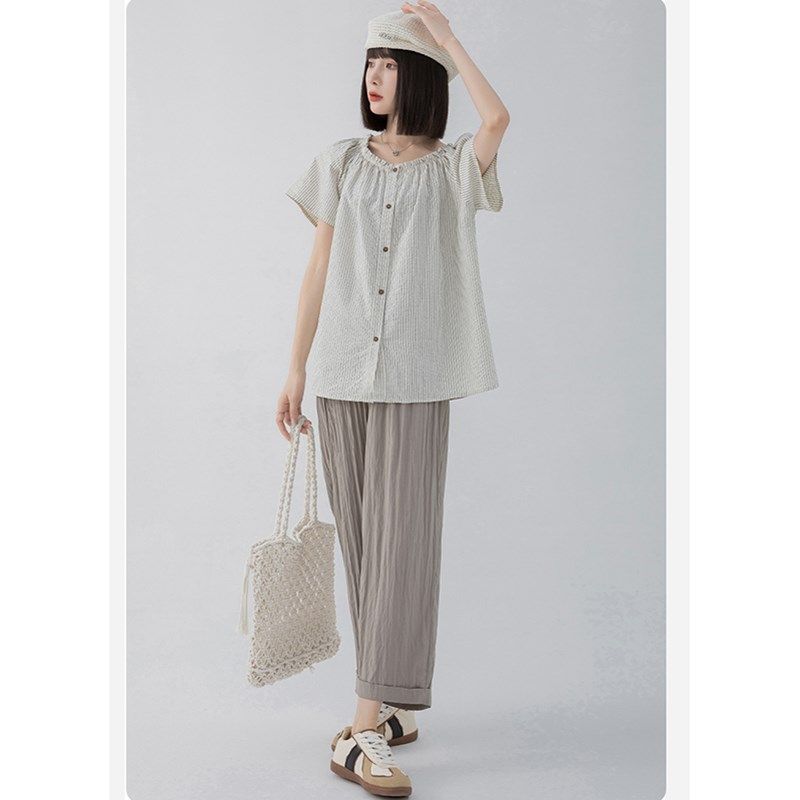 孕妇套装夏季2024新款休闲百搭条纹圆领短袖薄款上衣裤子两件套女,孕妇装/孕产妇用品/营养,连衣裙,淘宝优惠券,粉丝福利购,淘宝优惠卷