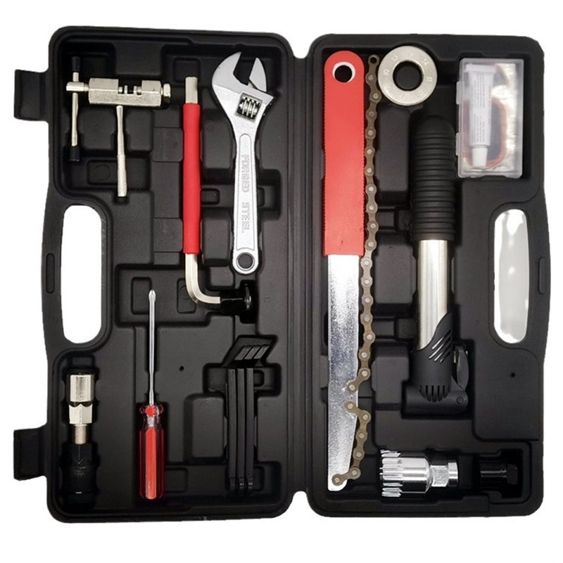 山地自行车修车工具箱修理套装 骑行便携拆卸扳手撬胎棒 配件大全