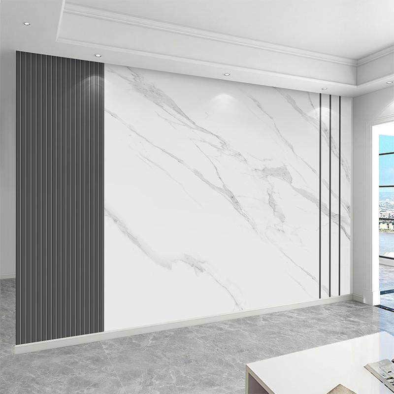 新款电视机背景墙壁纸2023年新款客厅大理石纹立体壁画8d自粘装饰