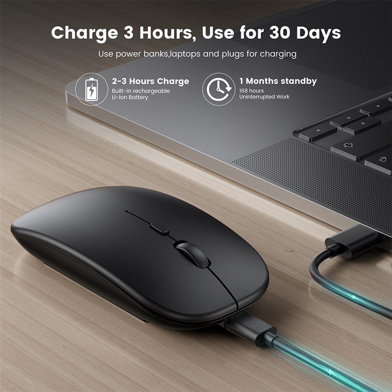 极速Wireless Mouse Bluetooth Rechargeable Mouse Wireless Com