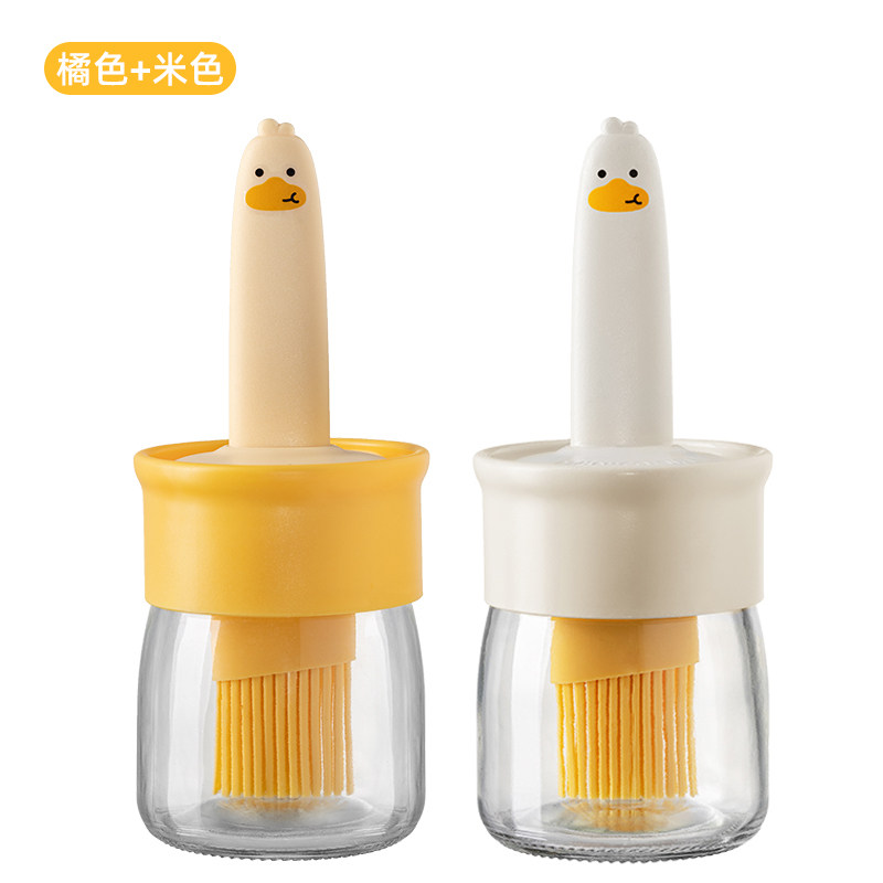 小众高货油刷子家用耐高温硅胶油刷带瓶厨房烙饼食品级烧烤烘焙一