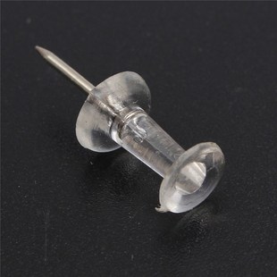 *40Pcs Clear Push Pins Drawing Pins Notice Cork Board Pins T