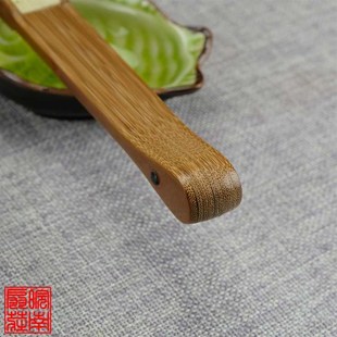 新款9.5寸18方仿古玉竹文玩折扇苏工扇骨空白文人扇子水磨玉竹中