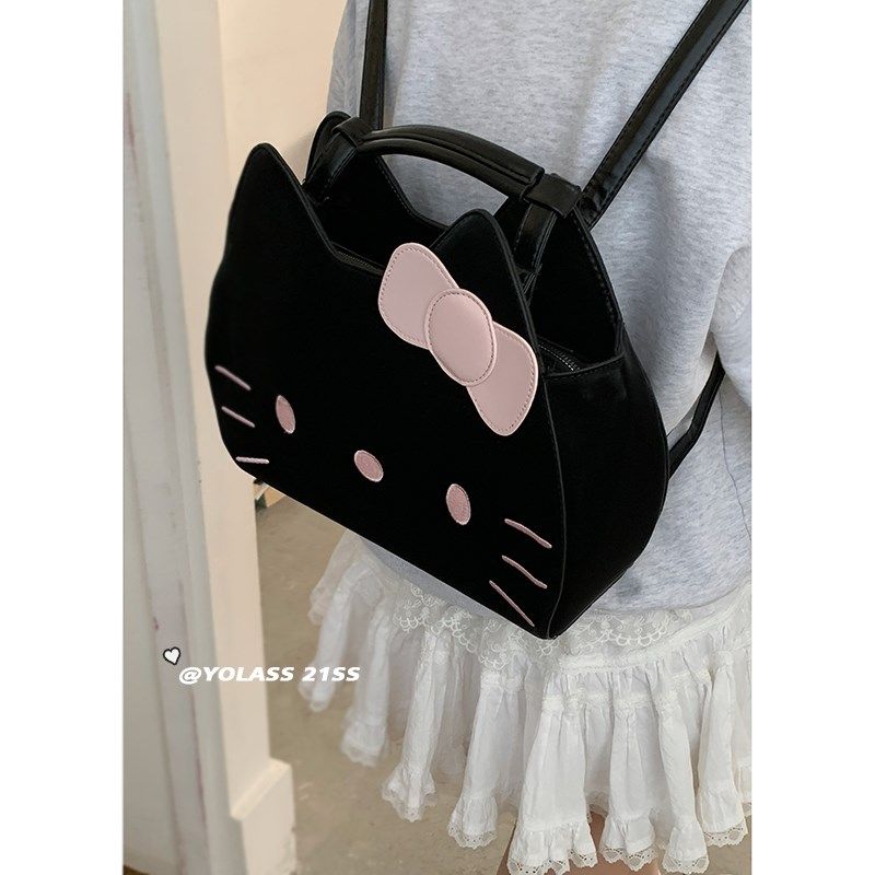 卡通可爱双肩包包女2025新款潮时尚学院小猫背包大容量书包旅行包,箱包皮具/热销女包/男包,双肩背包,淘宝优惠券,粉丝福利购,淘宝优惠卷