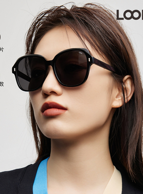 墨镜女夏偏光防晒2023级感太阳眼镜男时尚优雅复古蝶形大框小脸