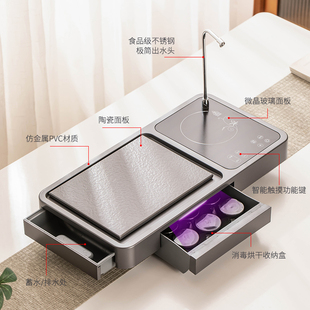 茶盘茶具套装 泥徒新款 家用轻奢全自动上水一体机智能消毒烘干茶台