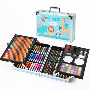 热销中儿童美套专业彩色笔术装 全套组合水彩笔涂色画画工具套料绘