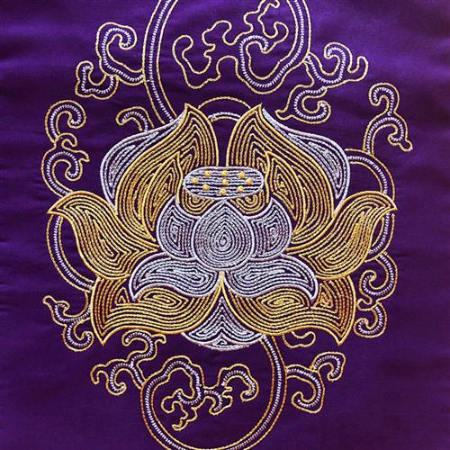 福慧佛具b禅修用品佛堂佛龛供桌绣品贡盘托盘香炉彩布暗花戒定 新