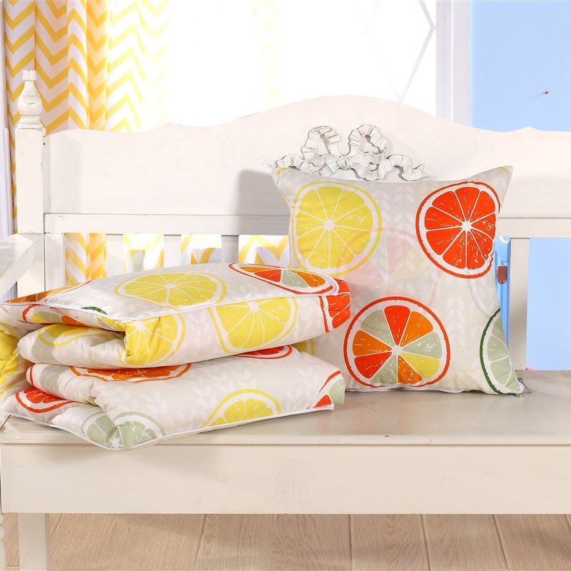 大号绗缝抱枕被子两用折叠卡通空调D被办公室腰汽车靠垫被午睡枕