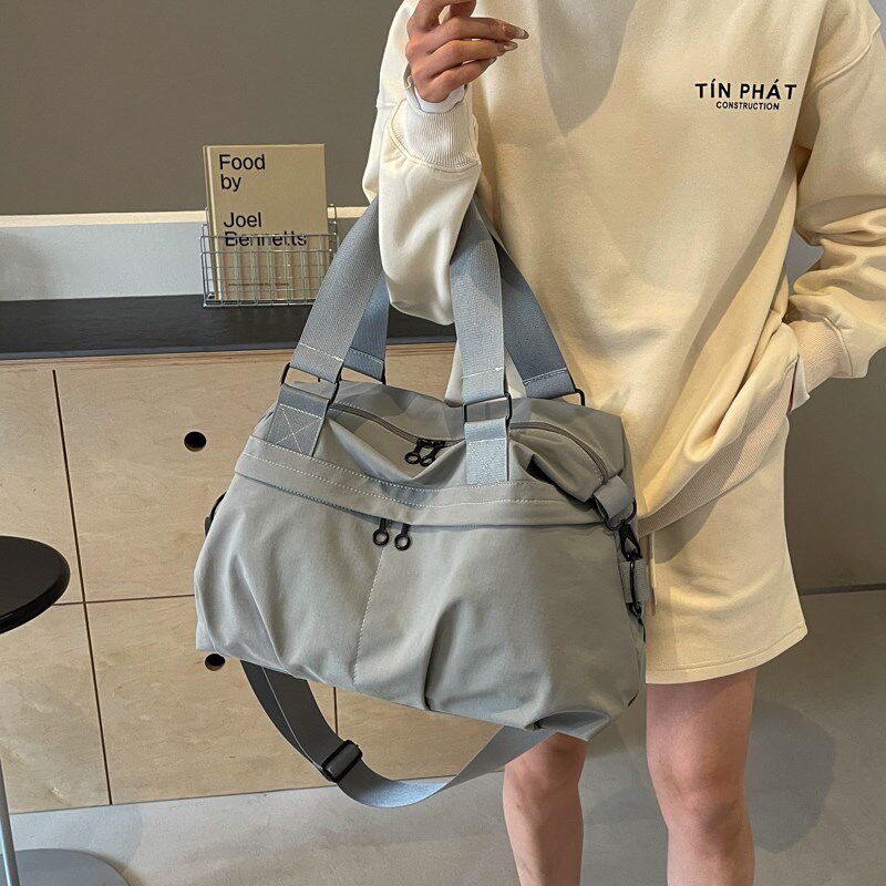 休闲帆布旅行包女大容量外出旅游通勤手提包收纳便携行李袋健身包