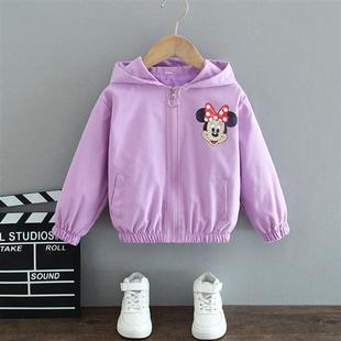 Mickey 速发Autumn Mouse Jacket Girls Coats Hooded Teenagers