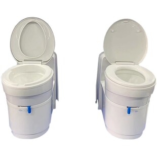 拖车游艇电动露营房车可旋转马桶轻质PP材料防抖马桶缓降马桶