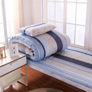 开学全棉学生宿舍被褥套装单位E单人寝室被子枕头床褥三六件