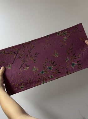 香云纱手工茶席 紫色花卉款 N尺寸约50/24