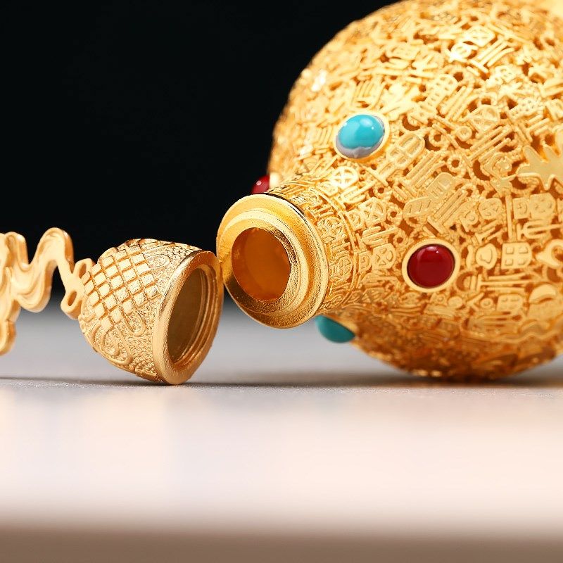 福字花丝葫芦摆件开口铜葫芦客厅玄关酒柜装饰搬新家乔迁礼物,家居饰品,装饰摆件,淘宝优惠券,粉丝福利购,淘宝优惠卷