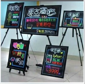 新品荧光板 荧光黑板手n写板 led电子广告板 50X70发光广告牌 三