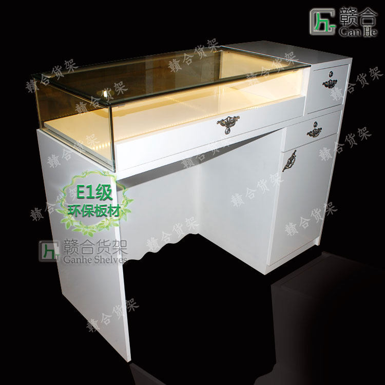 新款饰品展示柜首饰柜台收银台多功能收款台展柜展示柜珠宝玻璃柜