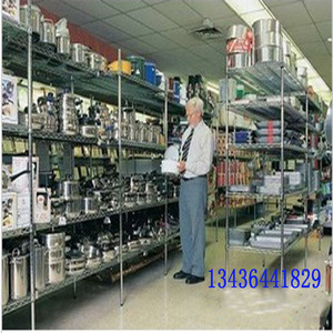 新品承重王大管置物架层架家用货架工F业货架搁板不锈钢色储物架