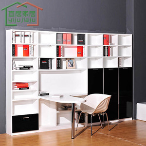 新品定做白色g亮光烤漆书柜 北欧风格时尚简约电视柜 客厅组合柜
