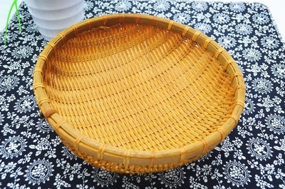 收纳筐竹制品小号馒头篮子x簸箕簸箕家用装水果筲箕竹编果篮