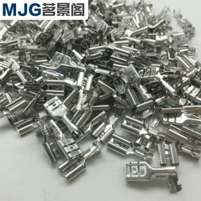 6.3插簧 接线端子 6.3冷压端子 插簧6.M 铜镀锡 每1000只