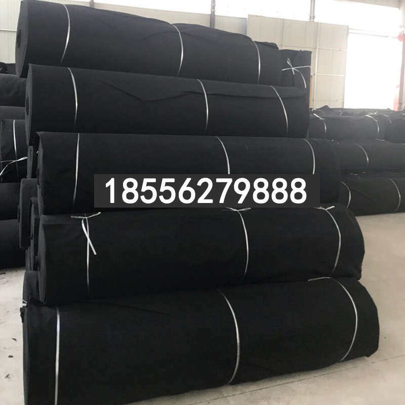 黑色无纺土工布毛毡布滤渗公路养护护坡除草保湿包装大棚保温地毯