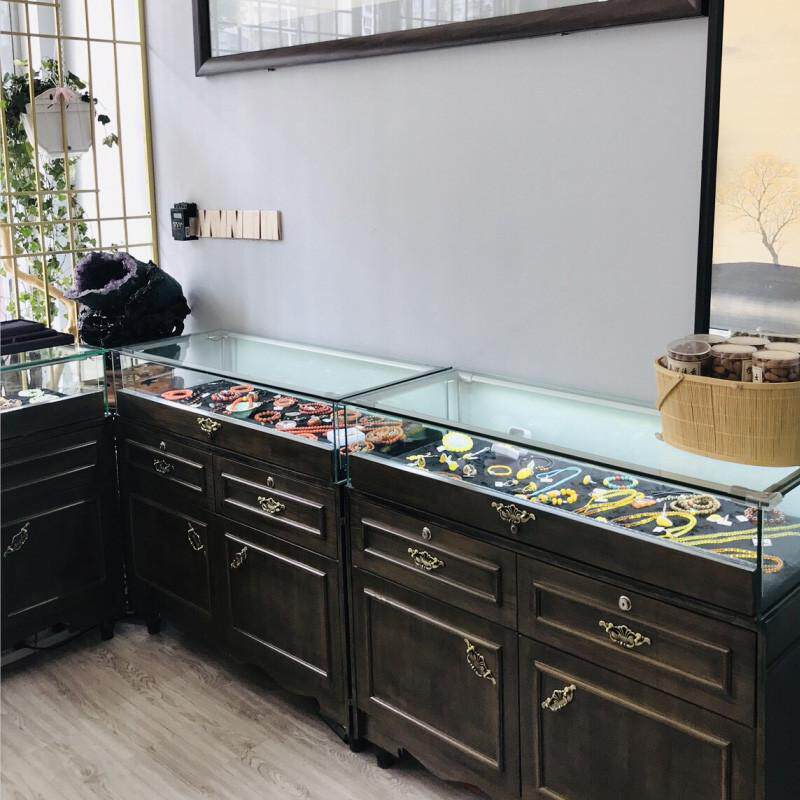 珠宝展柜柜展示实木柜台陈列柜柜玉器饰品精品珠宝首饰首饰柜玻璃