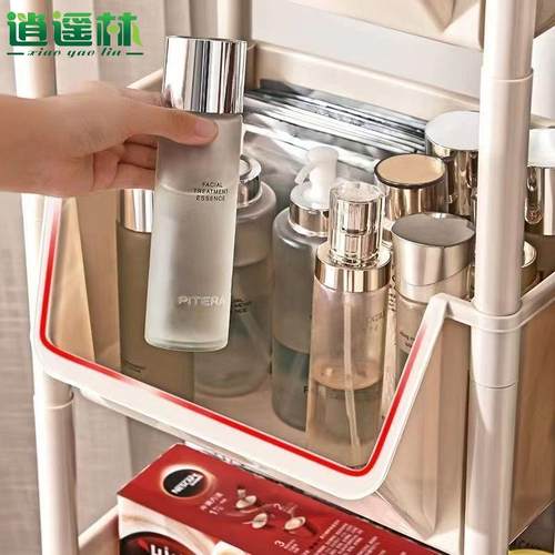 塑料置物架移动书架学生客厅家用落地小推车置物架桌面收纳架简易