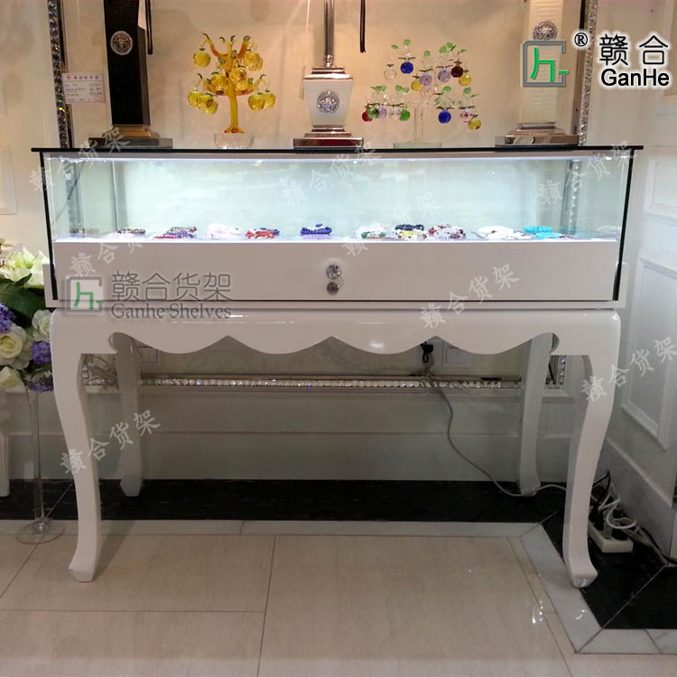 饰品展示柜 珠宝展示柜台玻璃柜首饰展L柜饰品柜台 精品烤漆柜