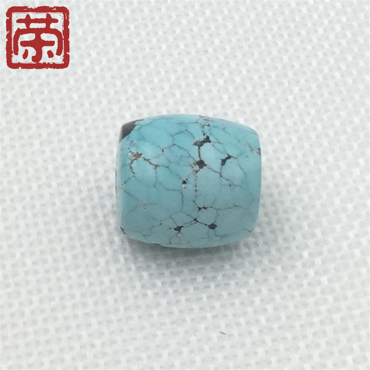 优质原矿湖北绿松石散珠 DIY 桶珠 一物一图一口价198元单个198元