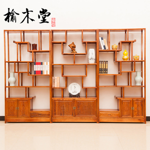新品中式博古架 明清家具古玩陈列架隔断展L示架组合 实木仿古多