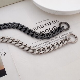 背包带条宽斜挎包链高级感v链条配件不掉色包链肩带包带子装饰单