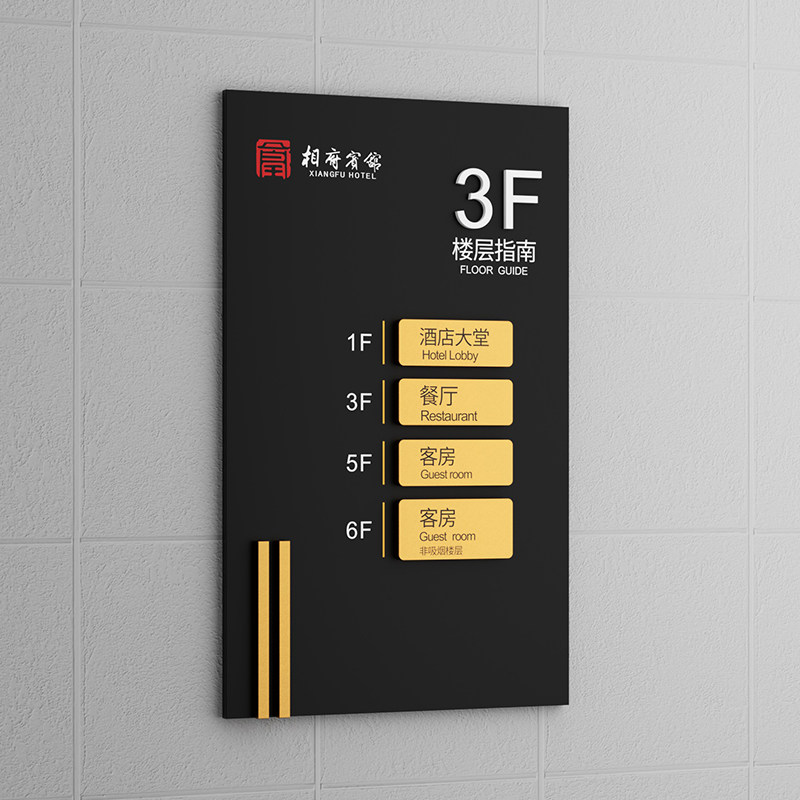 门牌号楼层索引牌单元酒店房地产社区公R司电梯口指示牌宾