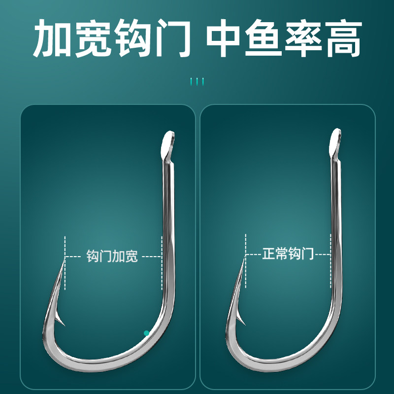 新关东鱼钩绑好子线双钩成品有刺鲢鳙巨物鲤鱼防缠绕鱼线