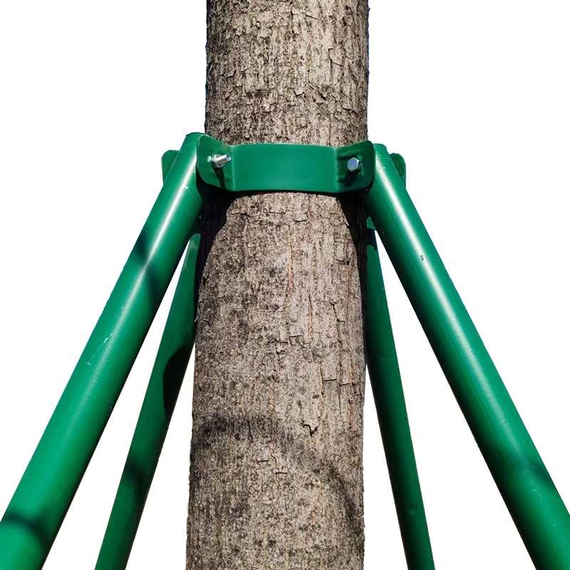 树木支撑固定器铁抱箍防风支撑杆绿化行道苗木支撑架镀锌烤漆钢管