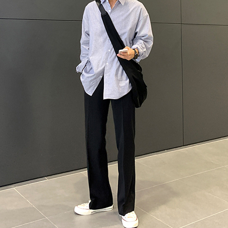 西裤男加长版190高个子男裤120cm直筒宽松港风休闲商务秋款长裤男