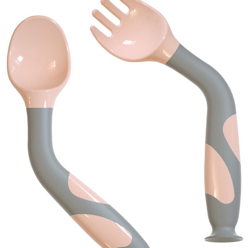 宝宝学吃饭训练勺子可弯曲婴儿辅食扭扭弯头叉Q勺套装一岁儿童餐,婴童用品,儿童勺,淘宝优惠券,粉丝福利购,淘宝优惠卷