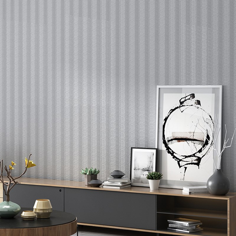 北欧无纺布d白色竖条纹墙纸客厅房间卧室背景墙壁纸2023新款非自