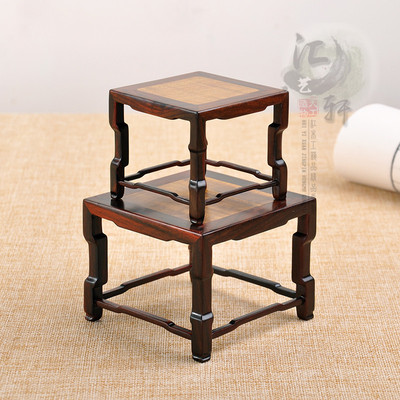 速发红木瘿木g工艺品红酸枝摆件底座紫砂茶壶底座微型盆景玉器文