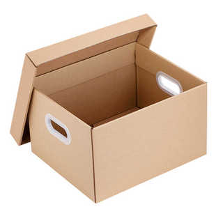 新品 伏兴带盖子子搬家纸箱办公整理箱收纳箱储物纸盒W定制大号特