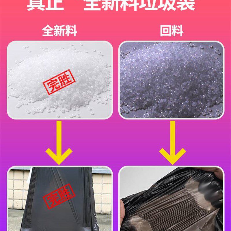 大垃圾袋大码加厚黑色特大号环卫工厂B用60×80塑料袋厨房家用25